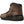 Load image into Gallery viewer, angled rear view of mid top brown hiking boot with light brown strings and brown sole
