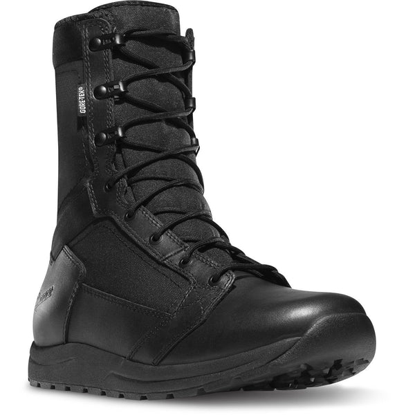 high top black boot with black laces