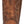 Load image into Gallery viewer, rear view of side view of brown cowboy boot with white embroidery and square toe
