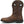 Load image into Gallery viewer, left side view of men&#39;s tall dark brown pull-on western work boot with light brown stitching and square toe
