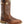 Load image into Gallery viewer, brown and tan cowboy boot with white and orange embroidery and square toe
