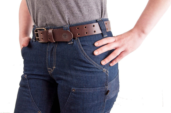 Dovetail Women's Double Pronged Work Belt in Brown Clay ACC.LEATHER BELT WOMENSDOVETAIL WORKWEAR