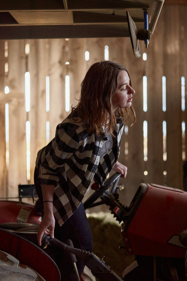 Dovetail Women's Givens Chunky Buffalo Flannel Work Shirt in Black White WOMENSWORK FLANNELDOVETAIL WORKWEAR