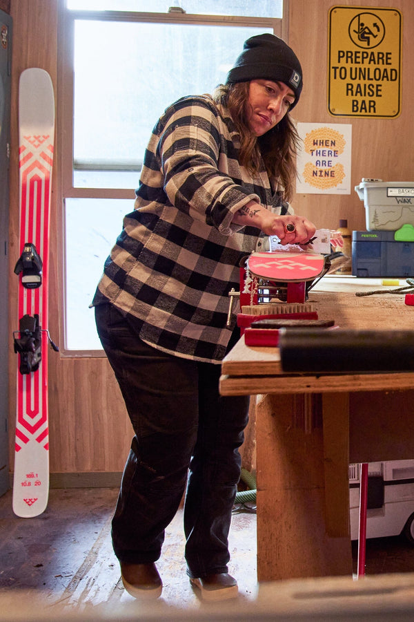 Dovetail Women's Givens Chunky Buffalo Flannel Work Shirt in Black White WOMENSWORK FLANNELDOVETAIL WORKWEAR