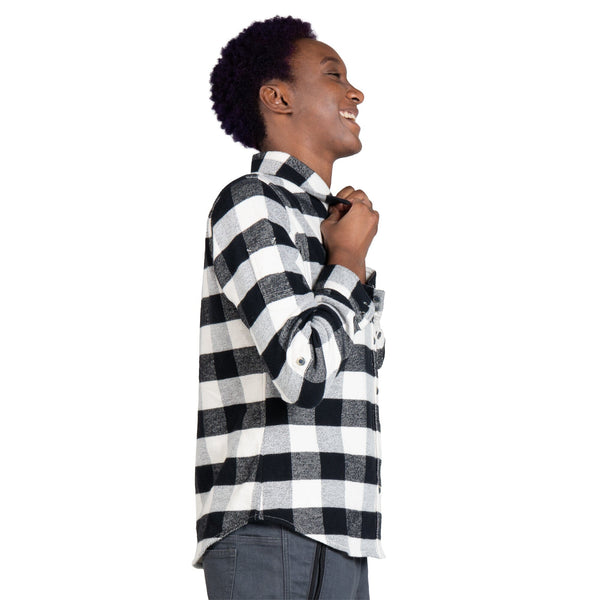 Dovetail Women's Givens Chunky Buffalo Flannel Work Shirt in Black White WOMENSWORK FLANNELDOVETAIL WORKWEAR