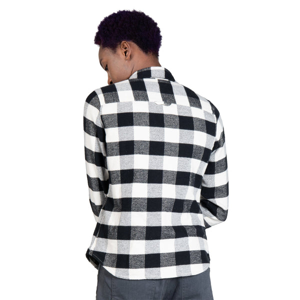 Dovetail Women's Givens Chunky Buffalo Flannel Work Shirt in Black White WOMENSWORK FLANNELDOVETAIL WORKWEAR