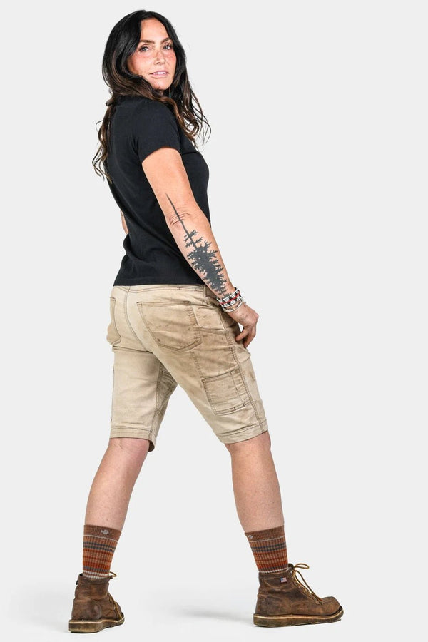 Dovetail Women's Merino Wool Midweight Crew Work Sock in Burnt Orange Stripe WOMENS WORK SOCKSDOVETAIL WORKWEAR