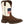 Load image into Gallery viewer, pull on square toe kids western cowboy boot with dark brown vamp, pull straps, and hem and white shaft with American flag on front and back
