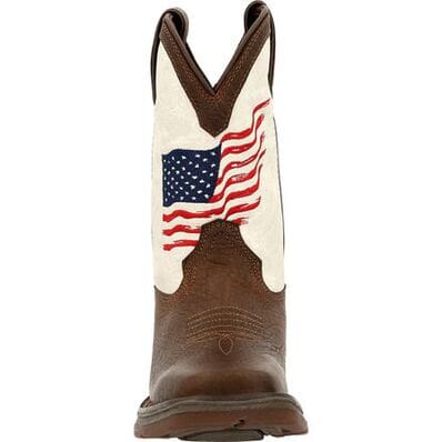 Durango Big Kid's - 8" Lil' Rebel Distressed Flag Western Boot - Square Toe CHILDRENSBOOTSQ TOEDURANGO BOOT