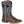 Load image into Gallery viewer, kids cowboy boot with grey shaft with blue and white embroidery and brown vamp
