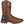 Load image into Gallery viewer, side view of brown ventilated cowboy work boot with brown embroidery and black sole
