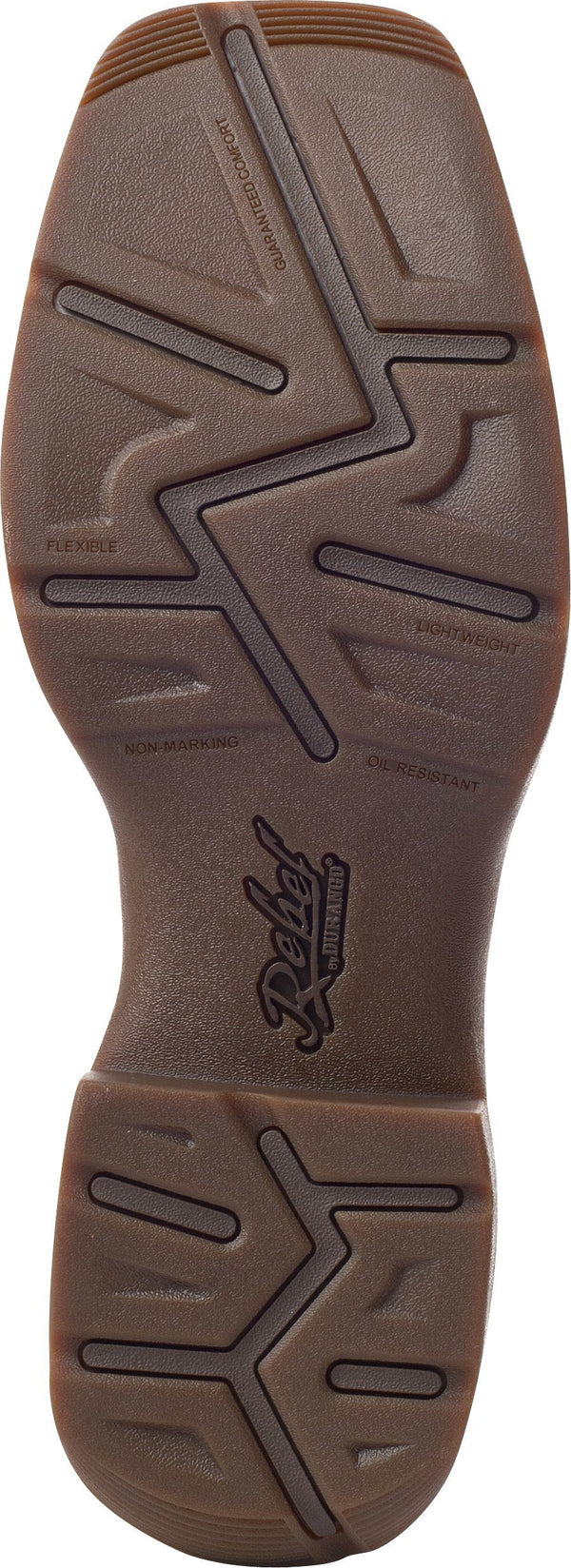 dark brown sole on boot