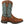 Load image into Gallery viewer, side view of light brown cowgirl work boot with green shaft and white embroidery
