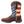 Load image into Gallery viewer, side of cowgirl work boot with american flag shaft and brown vamp
