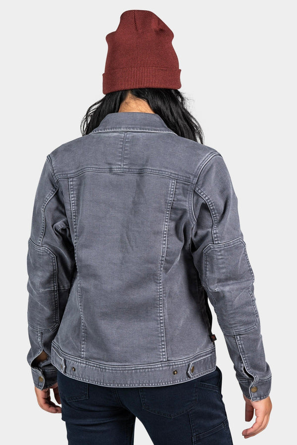 Dovetail Women’s Thermal Trucker Jacket in Grey Denim