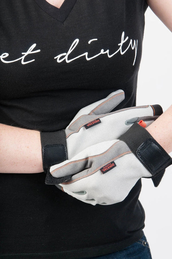 Dovetail Women's Multi Purpose Work Glove in Grey Black