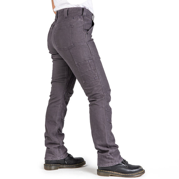 Dovetail Women's Britt Utility Mid-Rise Pants in Dark Grey Canvas