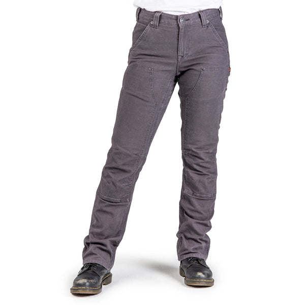 Dovetail Women's Britt Utility Mid-Rise Pants in Dark Grey Canvas