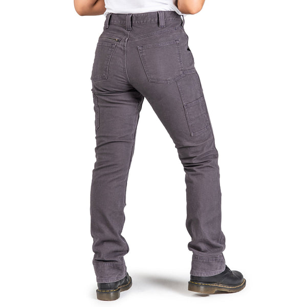 Dovetail Women's Britt Utility Mid-Rise Pants in Dark Grey Canvas