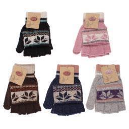 five assorted fingerless gloves of various styles