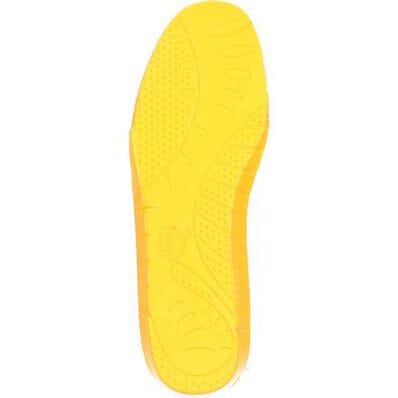 bottom view of yellow shoe insole
