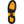 Load image into Gallery viewer, black sole with orange accents on footbed, sides, and heel 
