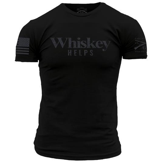 Grunt Style Men's - Whiskey Helps Tee Shirt - Black ME.AP.SHIRT T - SHIRTGRUNT STYLE