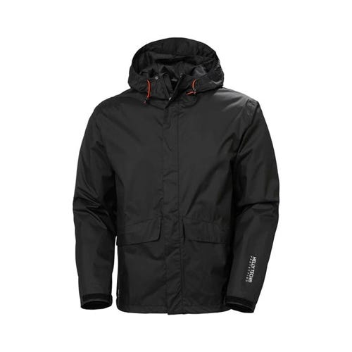 black waterproof jacket with hood