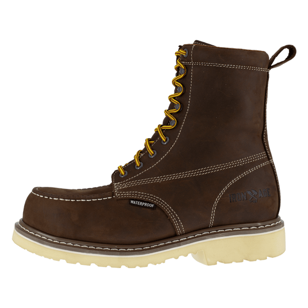 Iron Age Men's - 8" Solidifier EH Waterproof Brown Work Boot - Comp Toe