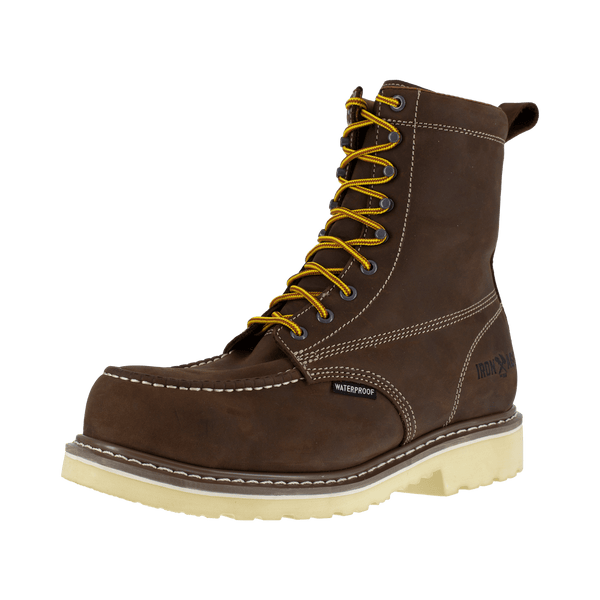 Iron Age Men's - 8" Solidifier EH Waterproof Brown Work Boot - Comp Toe