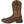 Load image into Gallery viewer, left side view of men&#39;s tall dark brown pull-on western boot with light stitching and square toe.
