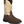 Load image into Gallery viewer, cowboy boot with white shaft with orange and black embroidery and brown vamp
