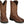 Load image into Gallery viewer, brown cowboy boots with light brown embroidery and black sole
