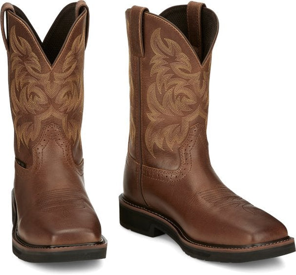 Justin Men’s 11” Handler Work Boot - Square Safety Comp Toe MENS BOOTS - T WESTERN & WORKJUSTIN ORIGINAL WORK