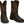 Load image into Gallery viewer, dark brown cowboy boots with red and light brown embroidery
