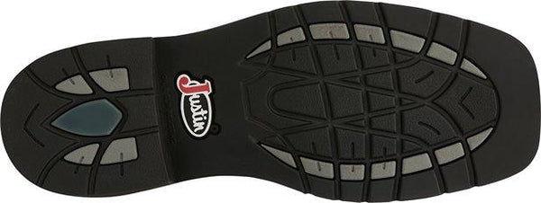 Justin Men's 11" Rugged Tan Driller Stampede - Square Non - Safety Toe MENS WESTERN SQUARETOEJUSTIN ORIGINAL WORK