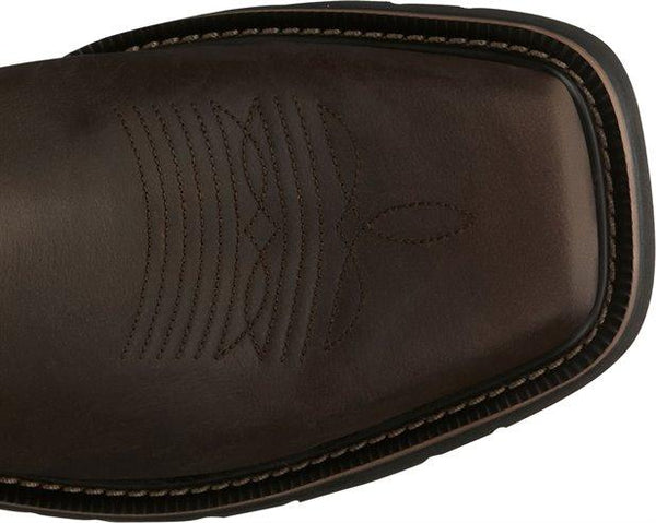 Justin Men's 11" Rugged Tan Driller Stampede - Square Non - Safety Toe MENS WESTERN SQUARETOEJUSTIN ORIGINAL WORK