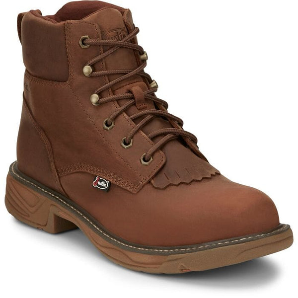 Justin Men's - 6" Rush Lacer Waterproof EH Work Boot - Round Toe MENS LACEWATERPRF NON - SAFETYJUSTIN ORIGINAL WORK