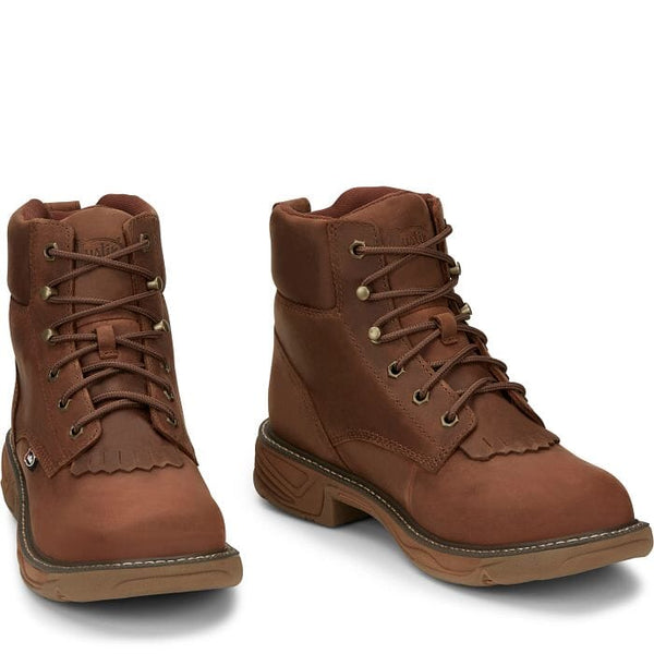 Justin Men's - 6" Rush Lacer Waterproof EH Work Boot - Round Toe MENS LACEWATERPRF NON - SAFETYJUSTIN ORIGINAL WORK