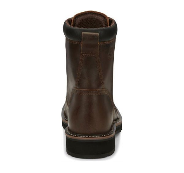 Justin Men's 8" Pulley Lace-up Work Boot - Square Steel Safety-Toe MENS BOOTLACE STEEL-TOEJUSTIN ORIGINAL WORK