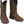 Load image into Gallery viewer, two cowboy boots with dark brown shaft and light brown vamp and light brown embroidery
