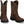 Load image into Gallery viewer, brown traditional round toe cowgirl boots with ivory and rust stitch pattern and white seam accents
