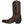 Load image into Gallery viewer, side of brown/red cowboy boot with white embroidery and square toe
