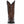 Load image into Gallery viewer, front of brown/red cowboy boot with white embroidery and square toe
