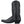 Load image into Gallery viewer, alternate side of black cowboy boot with white and black embroidery all over and black sole

