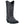 Load image into Gallery viewer, black cowboy boot with white and black embroidery all over and black sole
