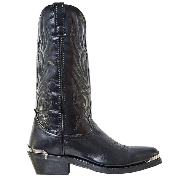 Laredo Men’s - 13” McComb Black Western Boot - Metal Toe and Heel MENS BOOTWESTERN RUBBER SOLEDAN POST BOOT COMPANY