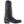 Load image into Gallery viewer, alternate side of black cowboy boot with black embroidery and silver toe guard
