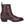 Load image into Gallery viewer, side of dark brown mid-rise pull on boot with cowboy style vamp
