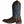 Load image into Gallery viewer, side of cowgirl boot with blue shaft, white embroidery, brown vamp, and white trim

